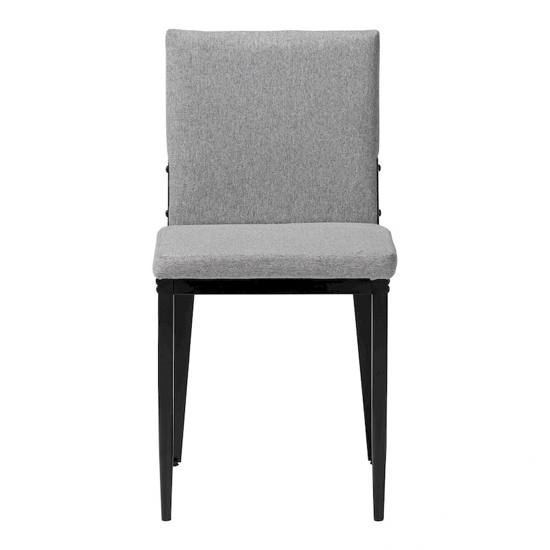 Modern Wood Metal Chair Upholstered