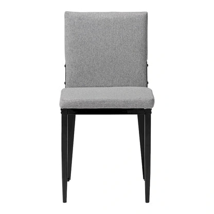 Modern Wood Metal Chair Upholstered