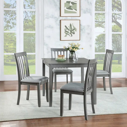 5-Piece Modern Solid Wood Linen Table Upholstered