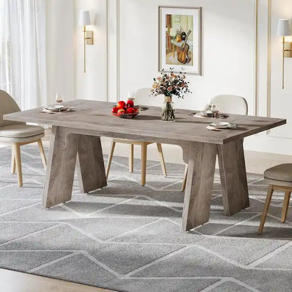 Contemporary Solid Wood Engineered Wood Table