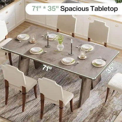 Contemporary Solid Wood Engineered Wood Table