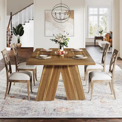 Contemporary Solid Wood Engineered Wood Table