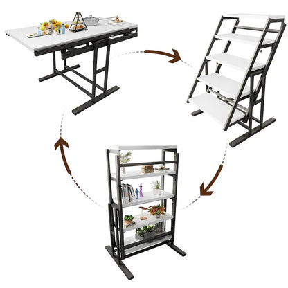 Contemporary Solid Wood Metal Table