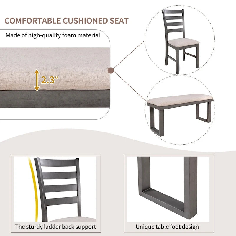 Full 2.3 Inch Contemporary Engineered Wood Table