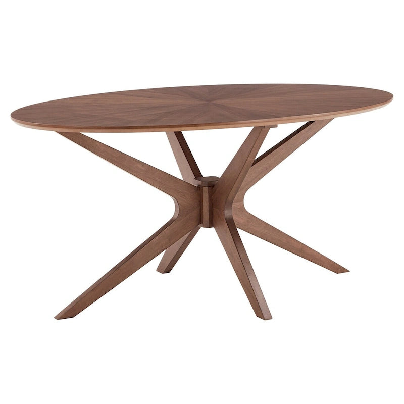 63 Inch Mid-Century Modern Wood Metal Table LED