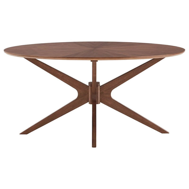 63 Inch Mid-Century Modern Wood Metal Table LED