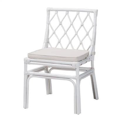 Rattan Fabric Chair Upholstered