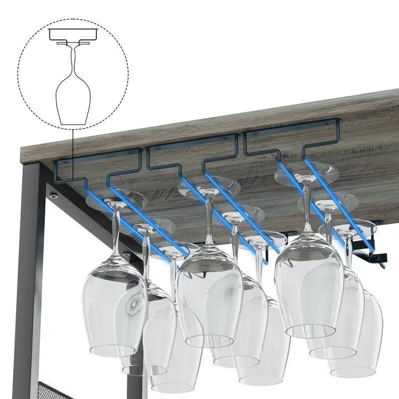 Glass Engineered Wood Cabinet with Storage