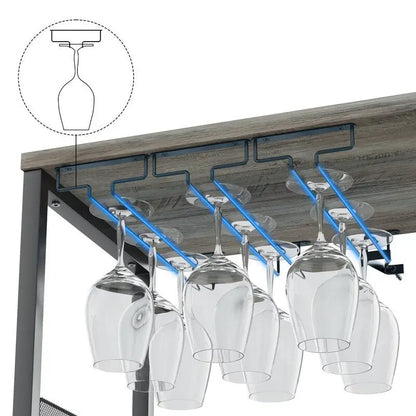 Glass Engineered Wood Cabinet with Storage