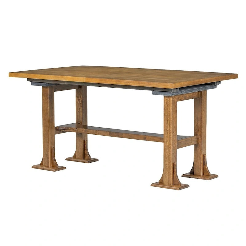 76 Inch Farmhouse Solid Wood Linen Table Extendable