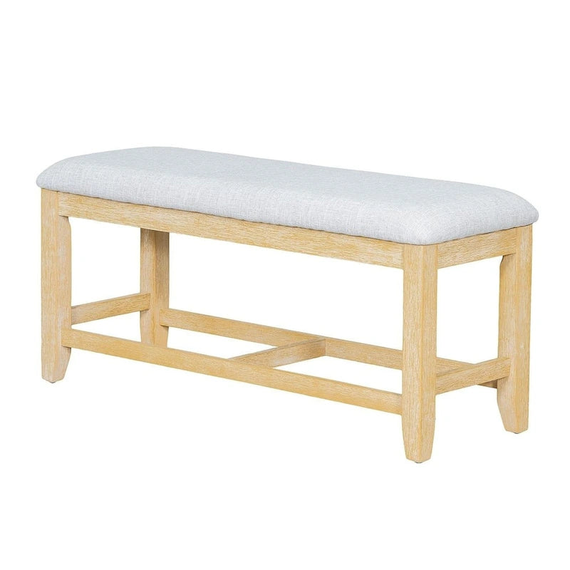 76 Inch Farmhouse Solid Wood Linen Table Extendable