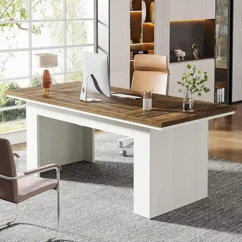 Modern Wood Metal Table LED