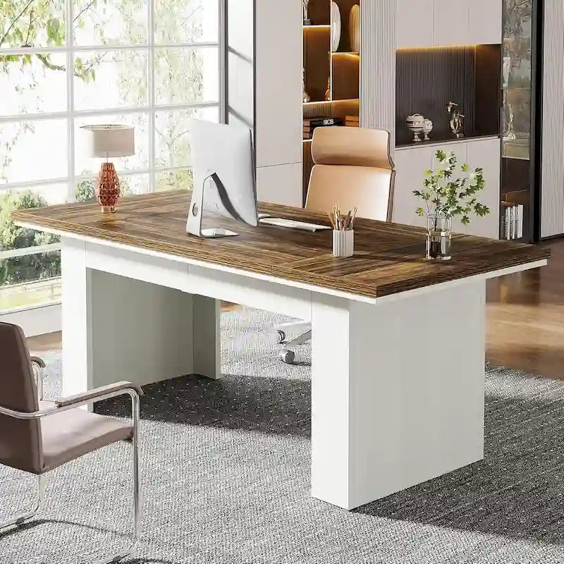 Modern Wood Metal Table LED