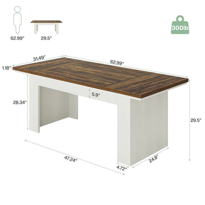 Modern Wood Metal Table LED