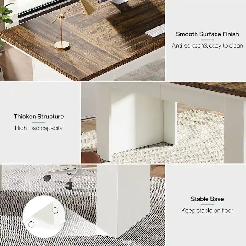 Modern Wood Metal Table LED