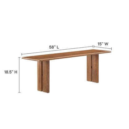 Amistad 72 Wood Dining Table and Bench Set