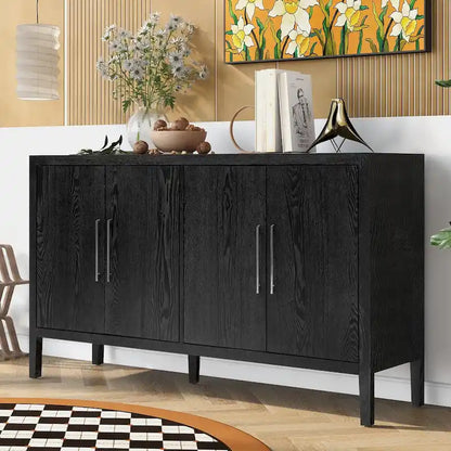 Modern Solid Wood Metal Cabinet Adjustable