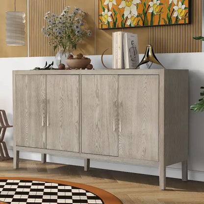 Modern Solid Wood Metal Cabinet Adjustable