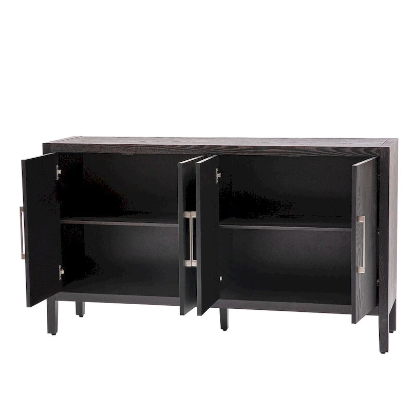 Modern Solid Wood Metal Cabinet Adjustable