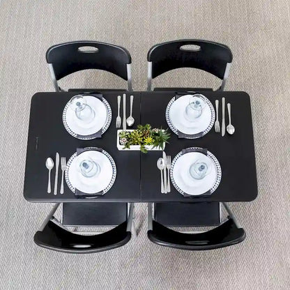 Lifetime 4-Foot Fold-In-Half Adjustable Table, Black (Light Commercial)