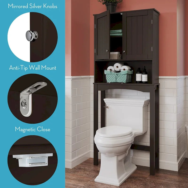 RiverRidge Ashland Over the Toilet Bathroom Spacesaver Wall Medicine Storage Cabinet with Adjustable Shelf