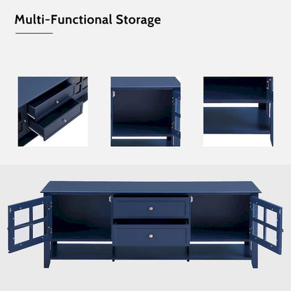 TV Stand for TVs up to 60,Entertainment Center with Multifunctional Storage Space,TV Cabinet with Modern Design,Media Console