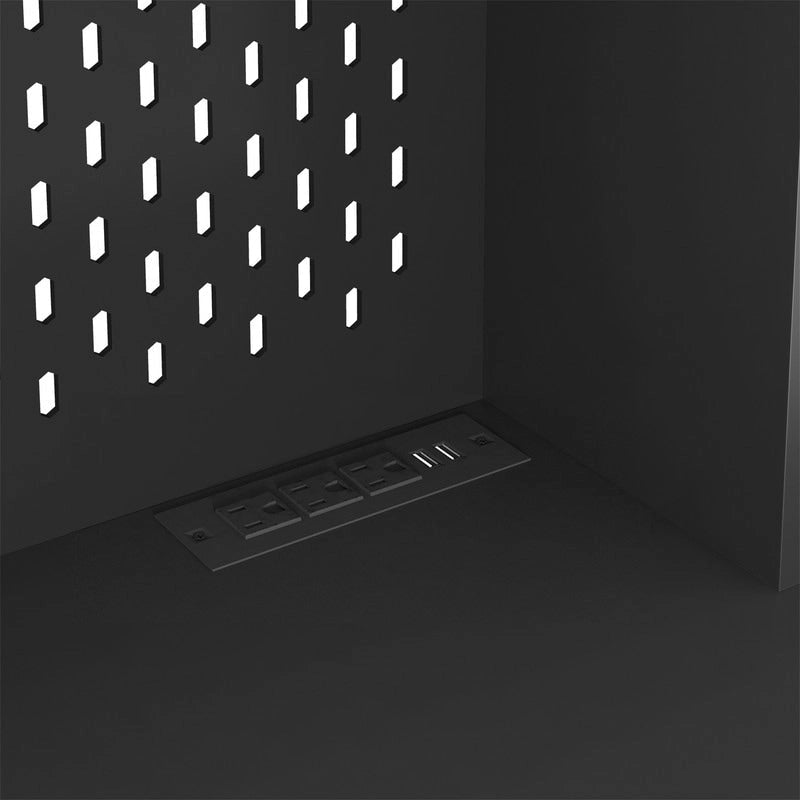 Modern Wood Engineered Wood Cabinet Charging Station