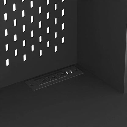 Modern Wood Engineered Wood Cabinet Charging Station