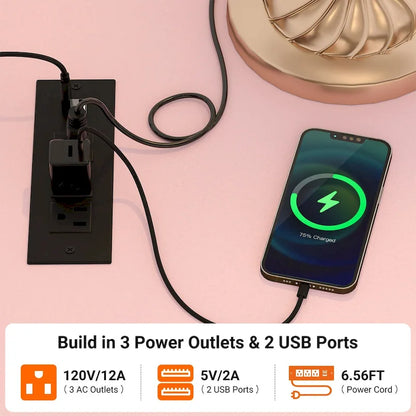 Rollway Dresser with Charge Station and LED Light,Chest With Drawers for Kids Room