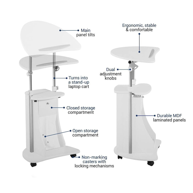 45.5 Inch Metal Engineered Wood Table with Storage