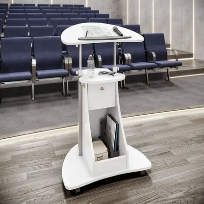 45.5 Inch Metal Engineered Wood Table with Storage