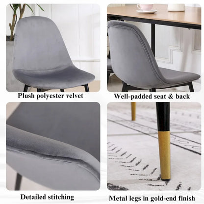 1.20 Inch Contemporary Wood Metal Table Upholstered