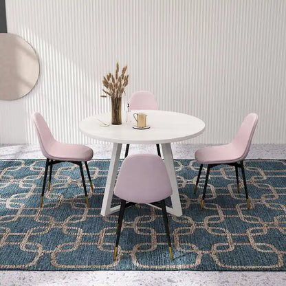 1.20 Inch Contemporary Wood Metal Table Upholstered