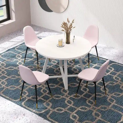 1.20 Inch Contemporary Wood Metal Table Upholstered