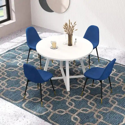 1.20 Inch Contemporary Wood Metal Table Upholstered