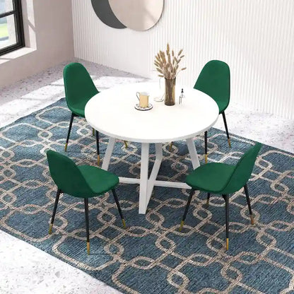 1.20 Inch Contemporary Wood Metal Table Upholstered