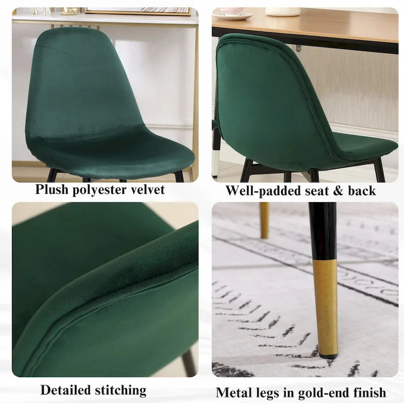 1.20 Inch Contemporary Wood Metal Table Upholstered