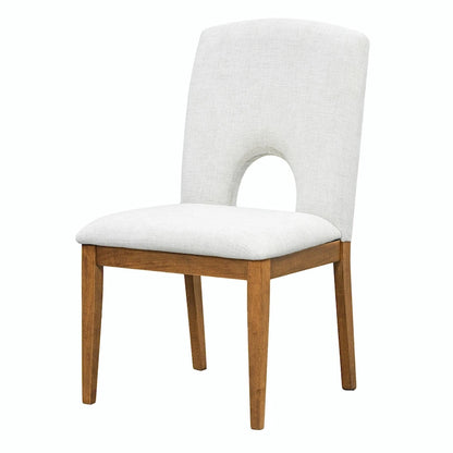 Full 30 Inch Modern Solid Wood Linen Dining Set Extendable