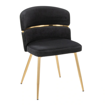 20.25 Inch Modern Metal Velvet Chair