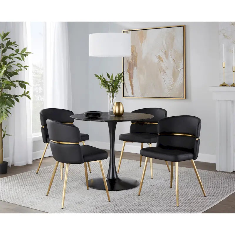 20.25 Inch Modern Metal Velvet Chair