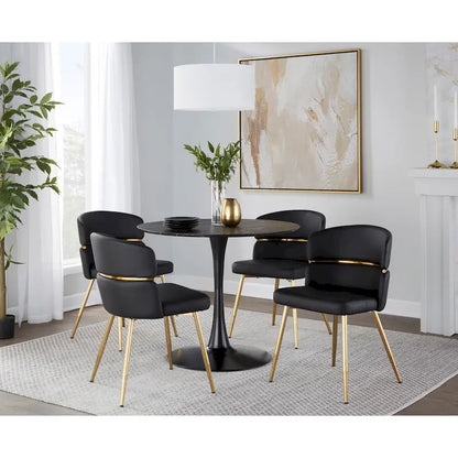 20.25 Inch Modern Metal Velvet Chair