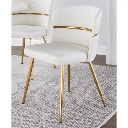 20.25 Inch Modern Metal Velvet Chair