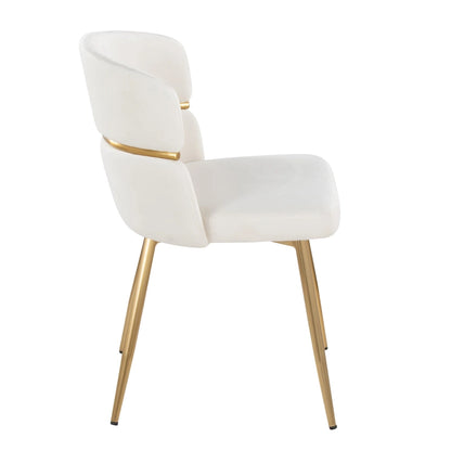 20.25 Inch Modern Metal Velvet Chair