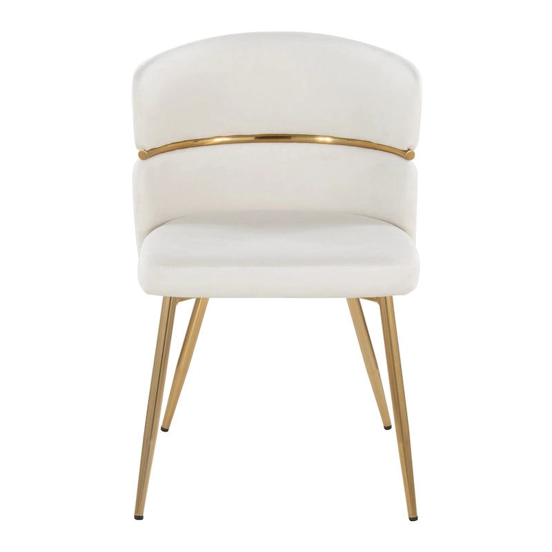 20.25 Inch Modern Metal Velvet Chair