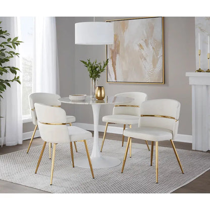 20.25 Inch Modern Metal Velvet Chair