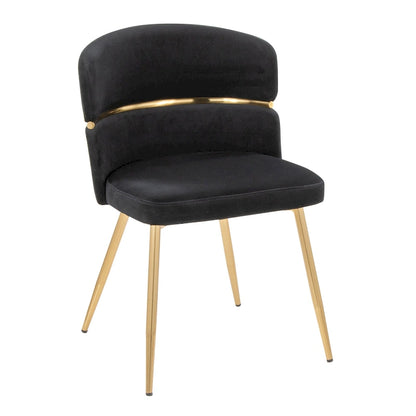 20.25 Inch Modern Metal Velvet Chair