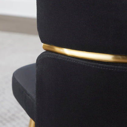 20.25 Inch Modern Metal Velvet Chair