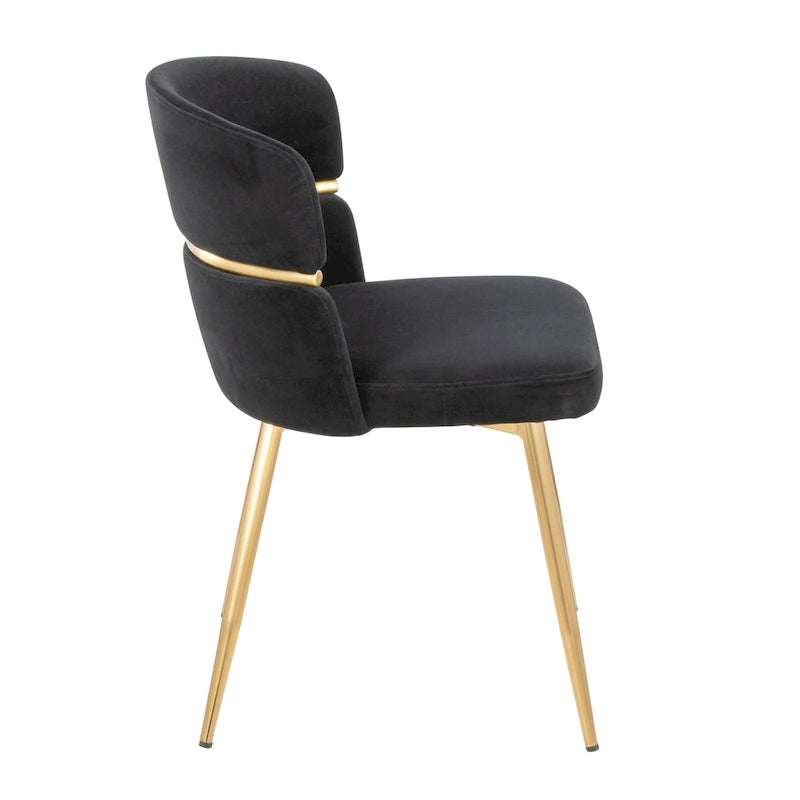 20.25 Inch Modern Metal Velvet Chair