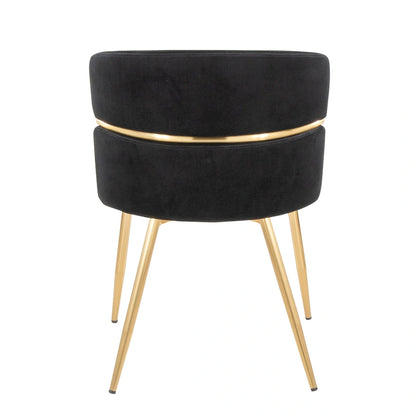 20.25 Inch Modern Metal Velvet Chair