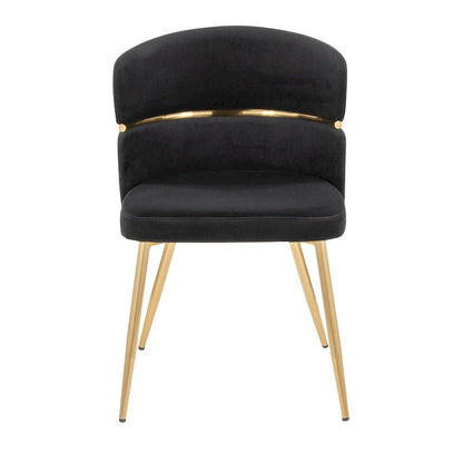 20.25 Inch Modern Metal Velvet Chair